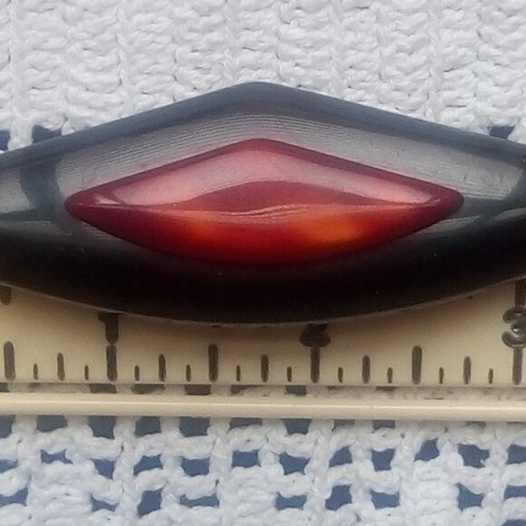 Avant Garde Brooch Black & Brown - 3.75" Wide - Pre Owned Excellent Condition - Picture 3 of 5